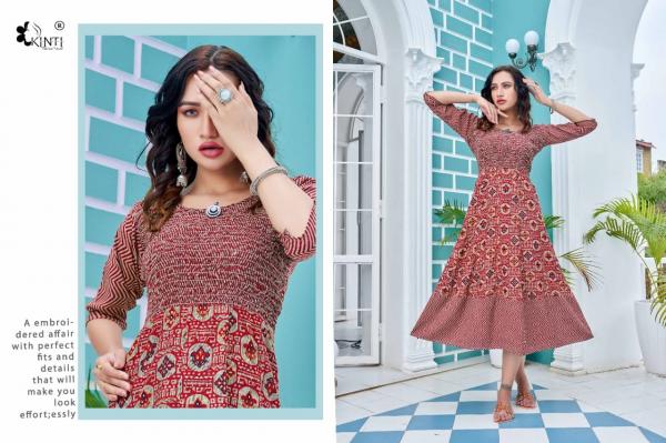 Kinti Blue Designer Fancy Anarkali Kurti Collection